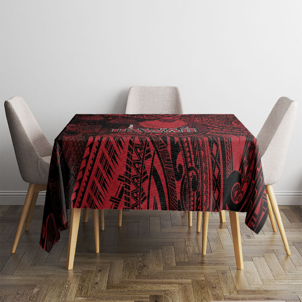 Hawaii King Kamehameha Tablecloth With Hawaiian Ipu Motifs Red Version