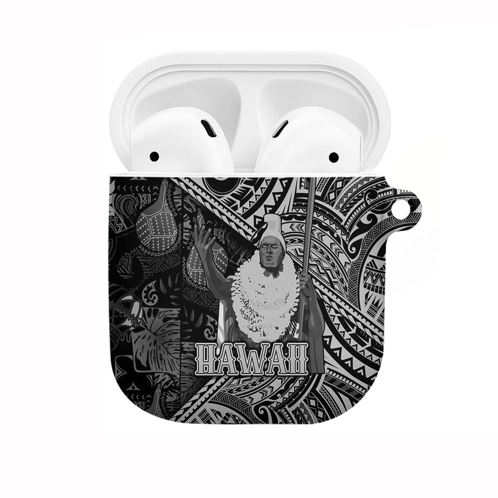 Hawaii King Kamehameha AirPods Case With Hawaiian Ipu Motifs Black Version