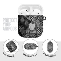 Hawaii King Kamehameha AirPods Case With Hawaiian Ipu Motifs Black Version