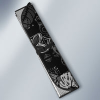 Hawaii King Kamehameha Auto Sun Shade With Hawaiian Ipu Motifs Black Version