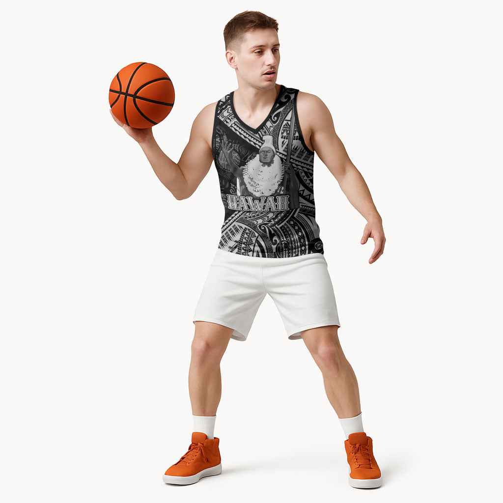 Hawaii King Kamehameha Basketball Jersey With Hawaiian Ipu Motifs Black Version