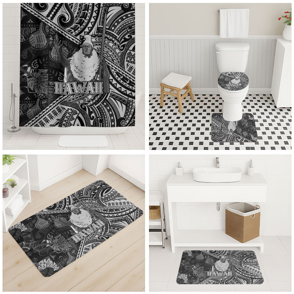 Hawaii King Kamehameha Bathroom Set With Hawaiian Ipu Motifs Black Version
