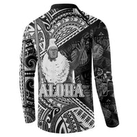 Hawaii King Kamehameha Button Sweatshirt With Hawaiian Ipu Motifs Black Version
