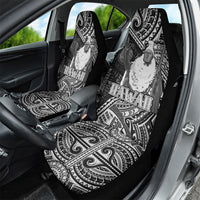 Hawaii King Kamehameha Car Seat Cover With Hawaiian Ipu Motifs Black Version