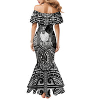 Hawaii King Kamehameha Family Matching Mermaid Dress and Hawaiian Shirt With Hawaiian Ipu Motifs Black Version LT05 - Polynesian Pride