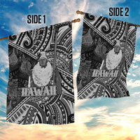 Hawaii King Kamehameha Garden Flag With Hawaiian Ipu Motifs Black Version