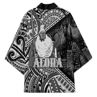 Hawaii King Kamehameha Kimono With Hawaiian Ipu Motifs Black Version
