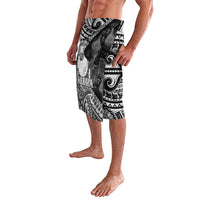 Hawaii King Kamehameha Lavalava With Hawaiian Ipu Motifs Black Version