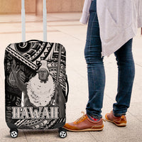 Hawaii King Kamehameha Luggage Cover With Hawaiian Ipu Motifs Black Version