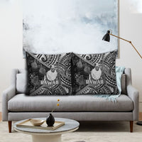Hawaii King Kamehameha Pillow Cover With Hawaiian Ipu Motifs Black Version