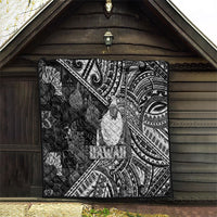 Hawaii King Kamehameha Quilt With Hawaiian Ipu Motifs Black Version