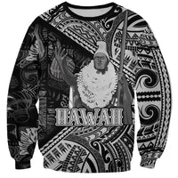 Hawaii King Kamehameha Sweatshirt With Hawaiian Ipu Motifs Black Version