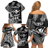 Hawaii Beautiful Hula Dancers Family Matching Off Shoulder Short Dress and Hawaiian Shirt With Ipu Keke And Pahu Drum LT05 - Polynesian Pride