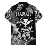 Hawaii Beautiful Hula Dancers Family Matching Off Shoulder Short Dress and Hawaiian Shirt With Ipu Keke And Pahu Drum LT05 - Polynesian Pride