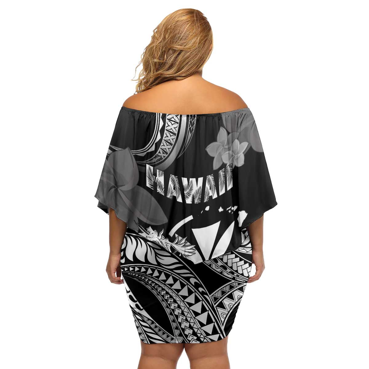 Hawaii Beautiful Hula Dancers Family Matching Off Shoulder Short Dress and Hawaiian Shirt With Ipu Keke And Pahu Drum LT05 - Polynesian Pride
