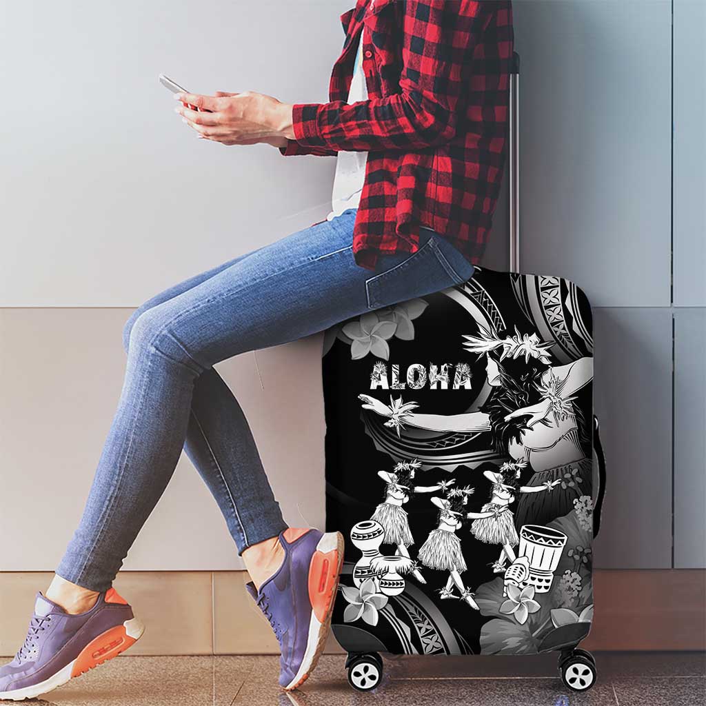 Hawaii Beautiful Hula Dancers Luggage Cover With Ipu Keke And Pahu Drum LT05 - Polynesian Pride