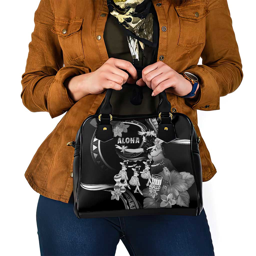 Hawaii Beautiful Hula Dancers Shoulder Handbag With Ipu Keke And Pahu Drum