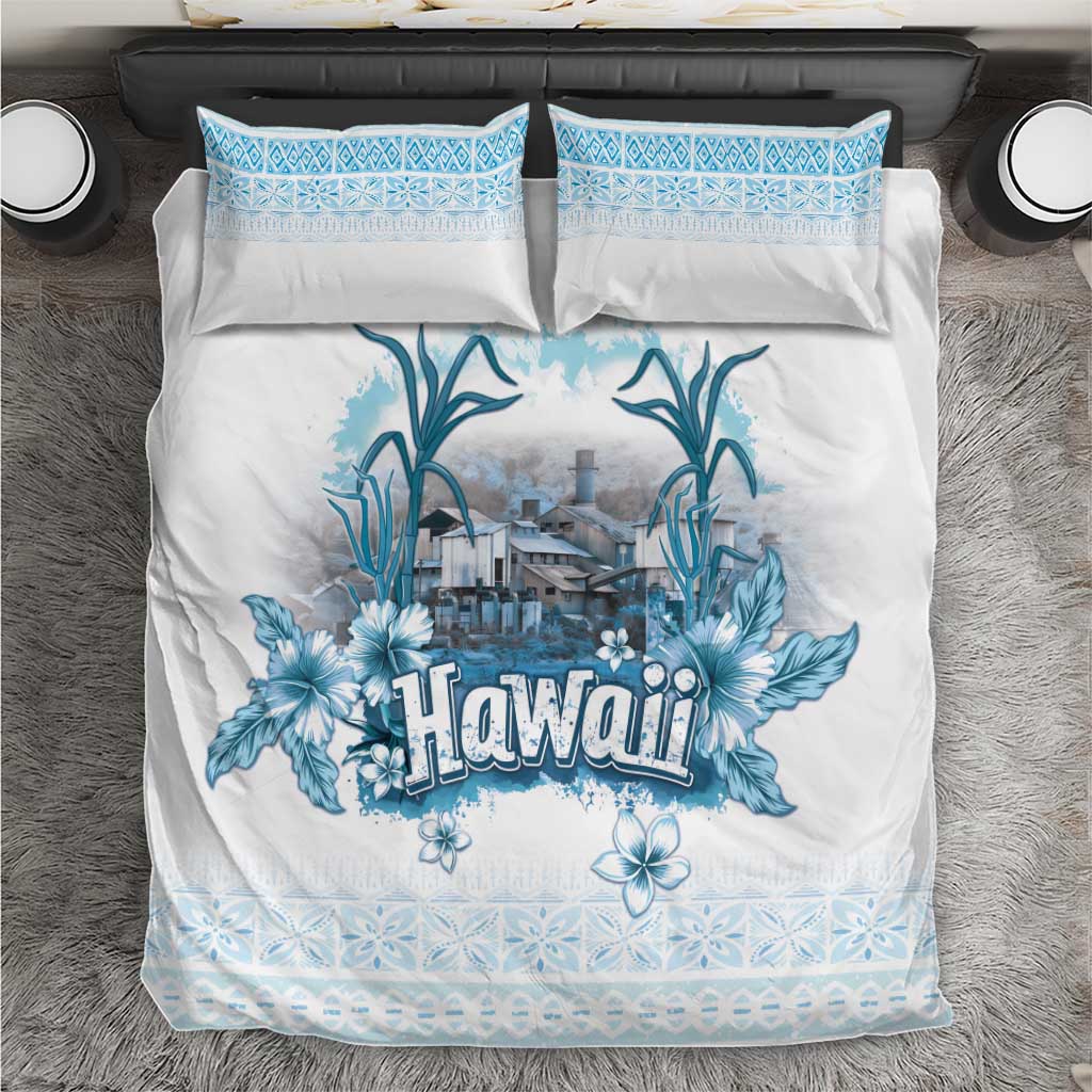 Hawaii Sugar Plantation Bedding Set With Hawaiian Tapa Pattern LT05 White - Polynesian Pride