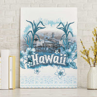 Hawaii Sugar Plantation Canvas Wall Art With Hawaiian Tapa Pattern