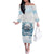 Hawaii Sugar Plantation Family Matching Off The Shoulder Long Sleeve Dress and Hawaiian Shirt With Hawaiian Tapa Pattern