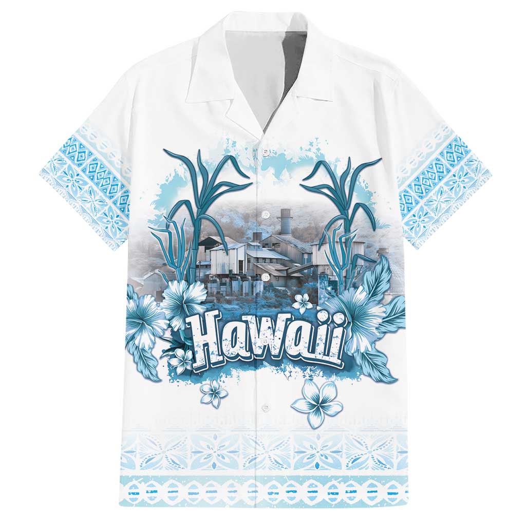 Hawaii Sugar Plantation Family Matching Short Sleeve Bodycon Dress and Hawaiian Shirt With Hawaiian Tapa Pattern LT05 Dad's Shirt - Short Sleeve White - Polynesian Pride
