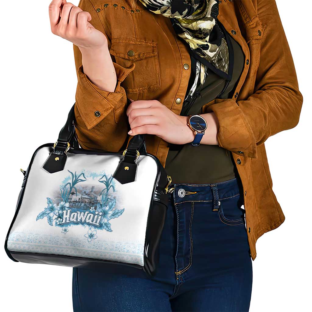 Hawaii Sugar Plantation Shoulder Handbag With Hawaiian Tapa Pattern