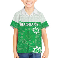 Cook Islands Maori Language Week Family Matching Short Sleeve Bodycon Dress and Hawaiian Shirt Pacific Tapa Pattern