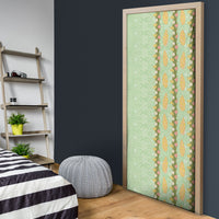 Hawaii Shell Tiare Anthurium Heliconia Lei Door Cover With Tapa Pattern Baby Green