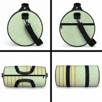 Hawaii Shell Tiare Anthurium Heliconia Lei Duffle Bag With Tapa Pattern Baby Green LT05 - Polynesian Pride