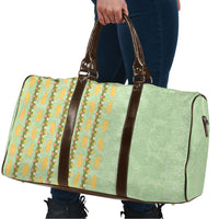 Hawaii Shell Tiare Anthurium Heliconia Lei Travel Bag With Tapa Pattern Baby Green