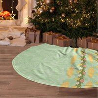 Hawaii Shell Tiare Anthurium Heliconia Lei Tree Skirt With Tapa Pattern Baby Green LT05 - Polynesian Pride