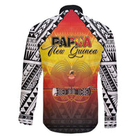 Papua New Guinea 50th Independence Day Family Matching Off The Shoulder Long Sleeve Dress and Hawaiian Shirt One People One Nation One PNG LT05 - Polynesian Pride