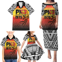 Papua New Guinea 50th Independence Day Family Matching Puletasi and Hawaiian Shirt One People One Nation One PNG LT05 - Polynesian Pride