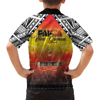 Papua New Guinea 50th Independence Day Family Matching Short Sleeve Bodycon Dress and Hawaiian Shirt One People One Nation One PNG LT05 - Polynesian Pride