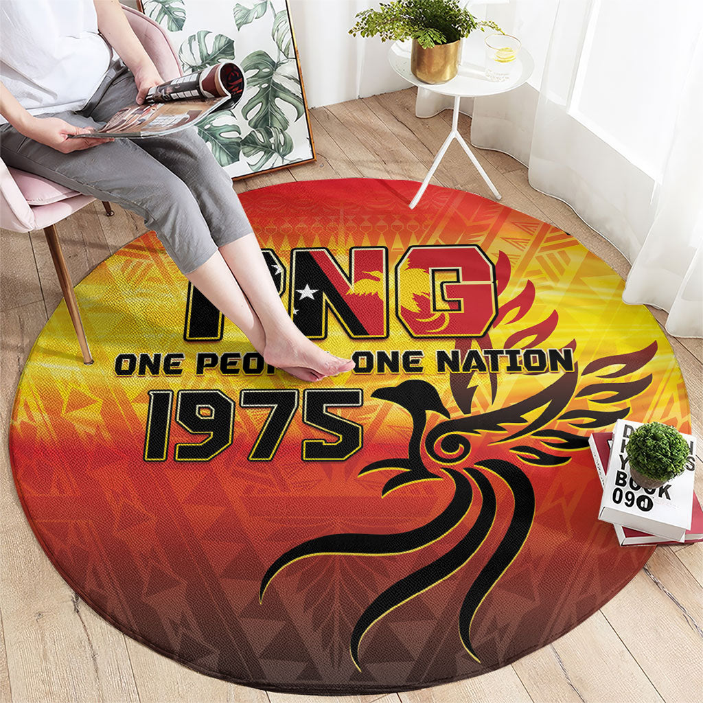 Papua New Guinea Independence Day Round Carpet One People One Nation One PNG LT05 - Polynesian Pride