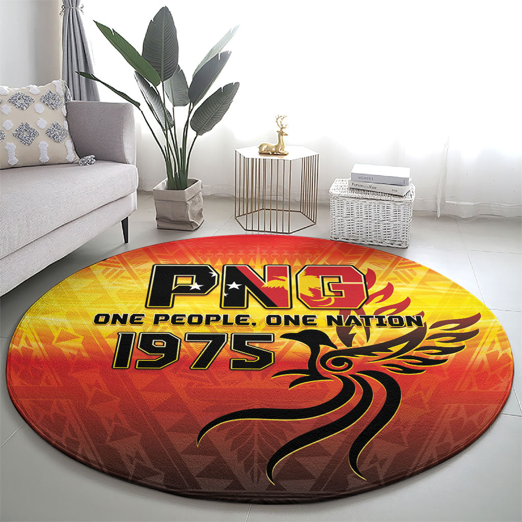 Papua New Guinea Independence Day Round Carpet One People One Nation One PNG LT05 - Polynesian Pride