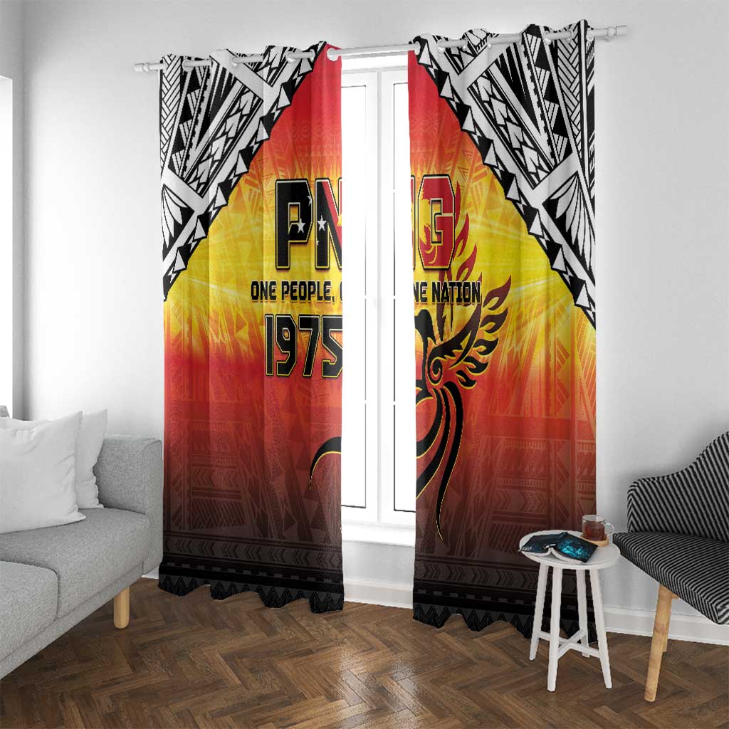 Papua New Guinea 49th Independence Day Window Curtain One People One Nation One PNG