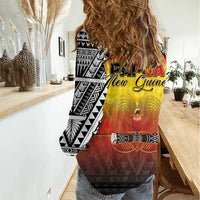Papua New Guinea 50th Independence Day Women Casual Shirt One People One Nation One PNG LT05 - Polynesian Pride