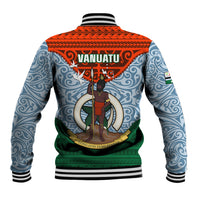 Vanuatu Penama Province Baseball Jacket Vanuatuan Coat Of Arms Polynesian Pattern LT05 - Polynesian Pride