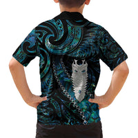 New Zealand Aotearoa Family Matching Summer Maxi Dress and Hawaiian Shirt Maori Tane Te Waiora Paua Shell Glitter Turquoise LT05 - Polynesian Pride