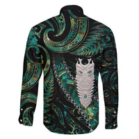 New Zealand Aotearoa Family Matching Off Shoulder Short Dress and Hawaiian Shirt Maori Tane Te Waiora Paua Shell Glitter Green LT05 - Polynesian Pride