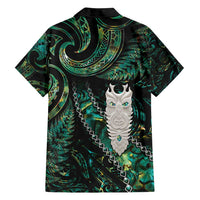 New Zealand Aotearoa Family Matching Summer Maxi Dress and Hawaiian Shirt Maori Tane Te Waiora Paua Shell Glitter Green LT05 - Polynesian Pride