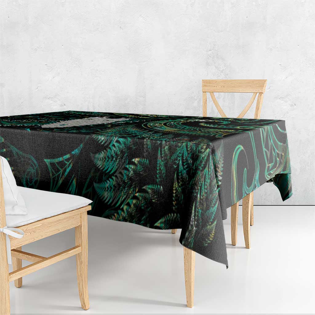 New Zealand Aotearoa Tablecloth Maori Tane Te Waiora Paua Shell Glitter Green