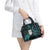 New Zealand Aotearoa Shoulder Handbag Maori Wheku Paua Shell Glitter Turquoise