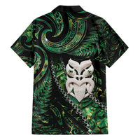 New Zealand Aotearoa Family Matching Off The Shoulder Long Sleeve Dress and Hawaiian Shirt Maori Wheku Paua Shell Glitter Green LT05 - Polynesian Pride