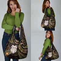 New Zealand Aotearoa Grocery Bag Maori Wheku Paua Shell Glitter Gold