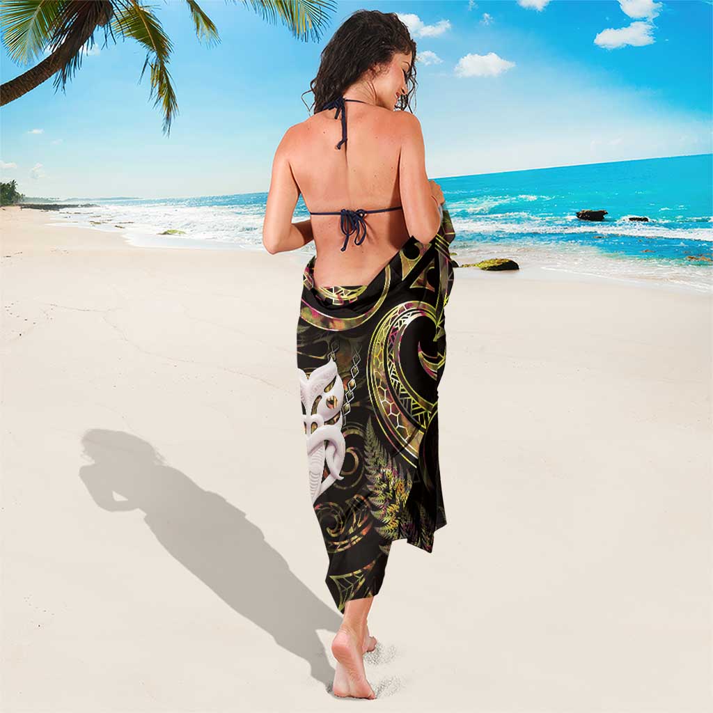 New Zealand Aotearoa Sarong Maori Wheku Paua Shell Glitter Gold LT05 - Polynesian Pride