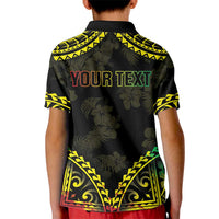 Aloha Tropical Palm Trees Kid Polo Shirt Reggae Polynesian Pattern