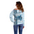 Custom Fiji Regatta Off Shoulder Sweater Palm Tree Tapa Pattern - Polynesian Pride