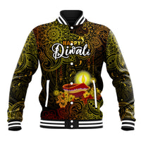 personalized-happy-diwali-festival-baseball-jacket-diya-lamp-hibiscus-polynesian-pattern